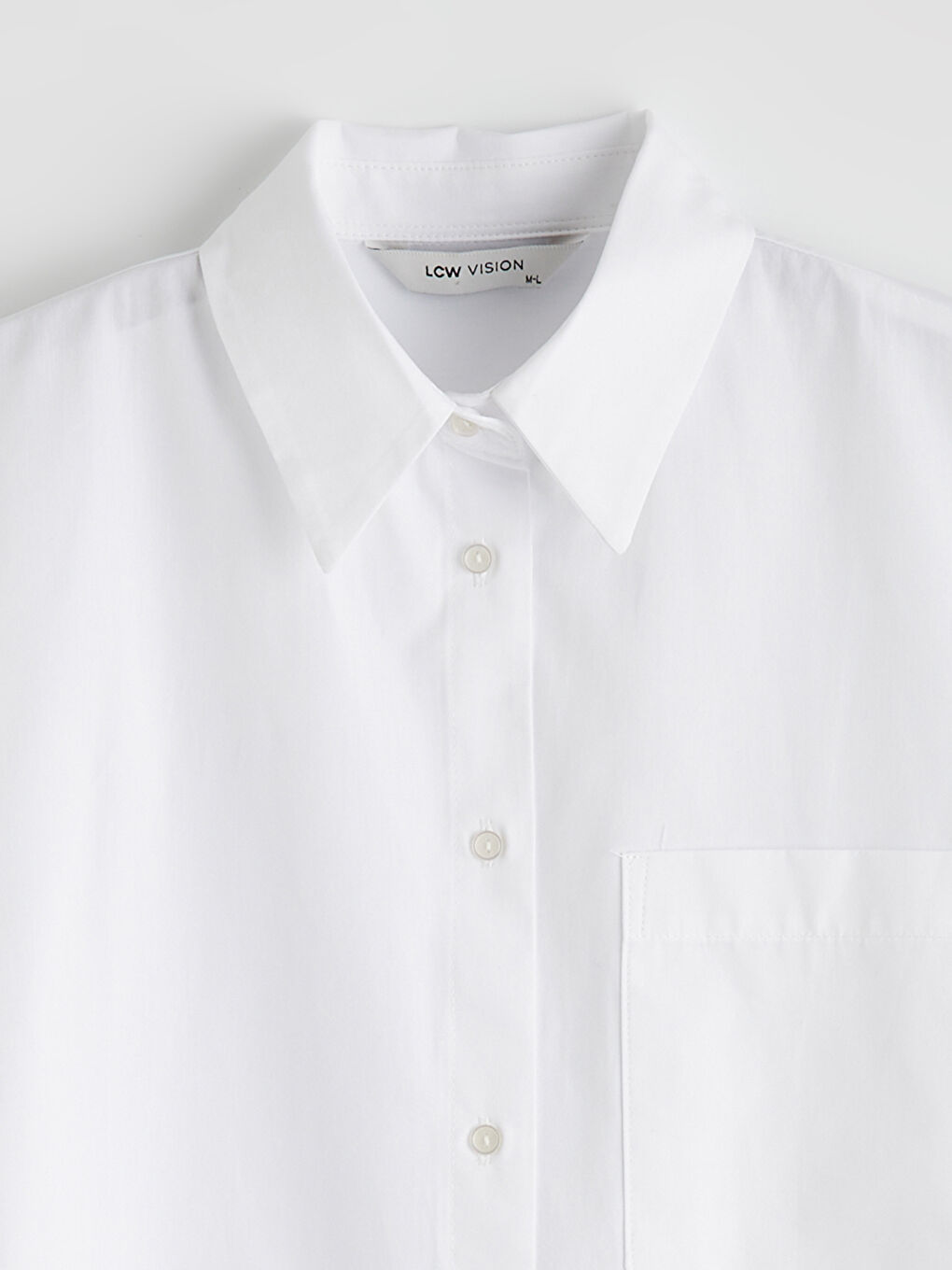 Beyaz Oversize Kadın Gömlek-4