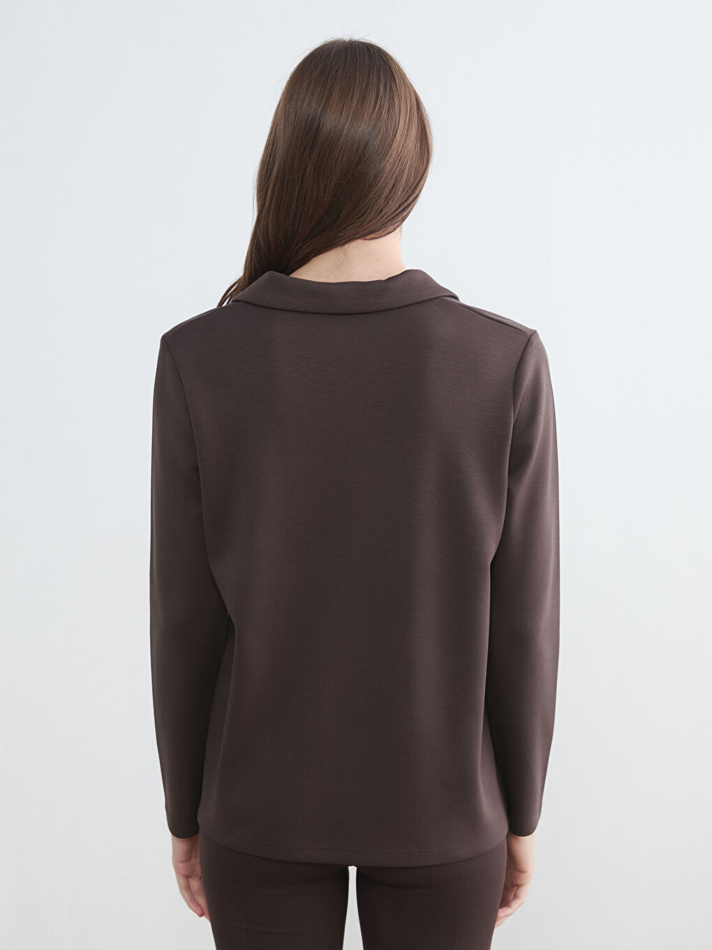 Polo Neck Women's Sweatshirt-3