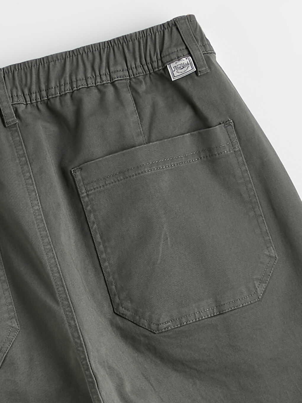 Gri Standart Kalıp Gabardin Pileli Erkek Pantolon-1