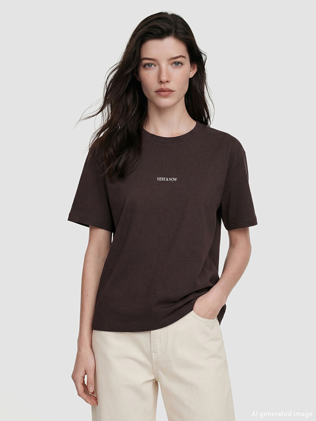 Crew Neck Printed Women's T-Shirt