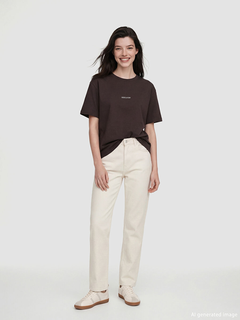 Crew Neck Printed Women's T-Shirt-1