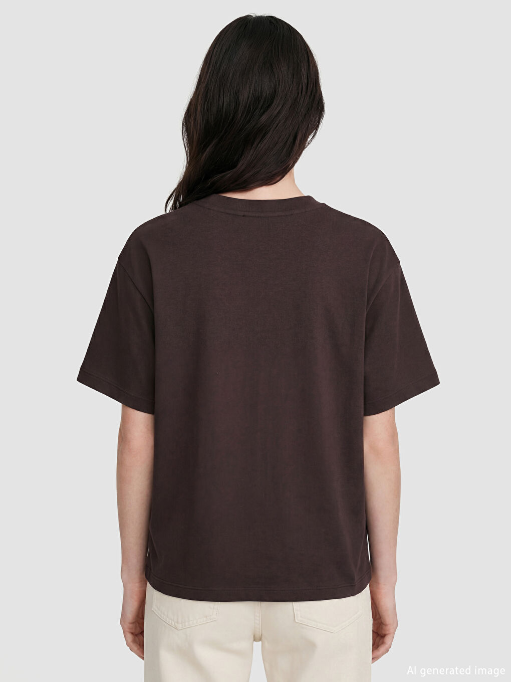 Crew Neck Printed Women's T-Shirt-3