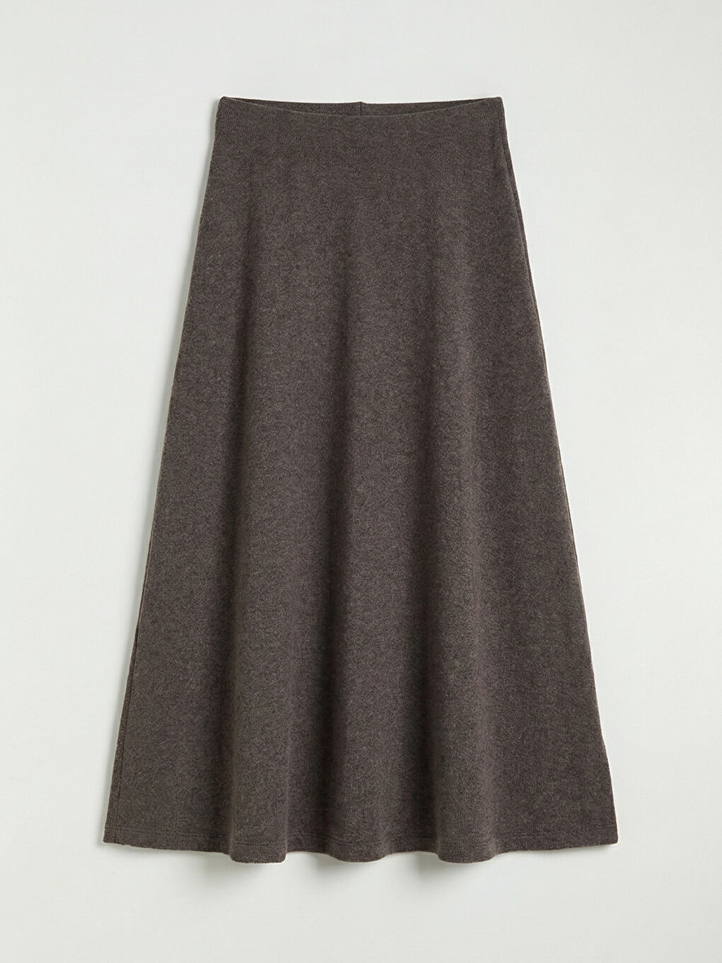 Kahverengi Beli Lastikli Kloş Etek