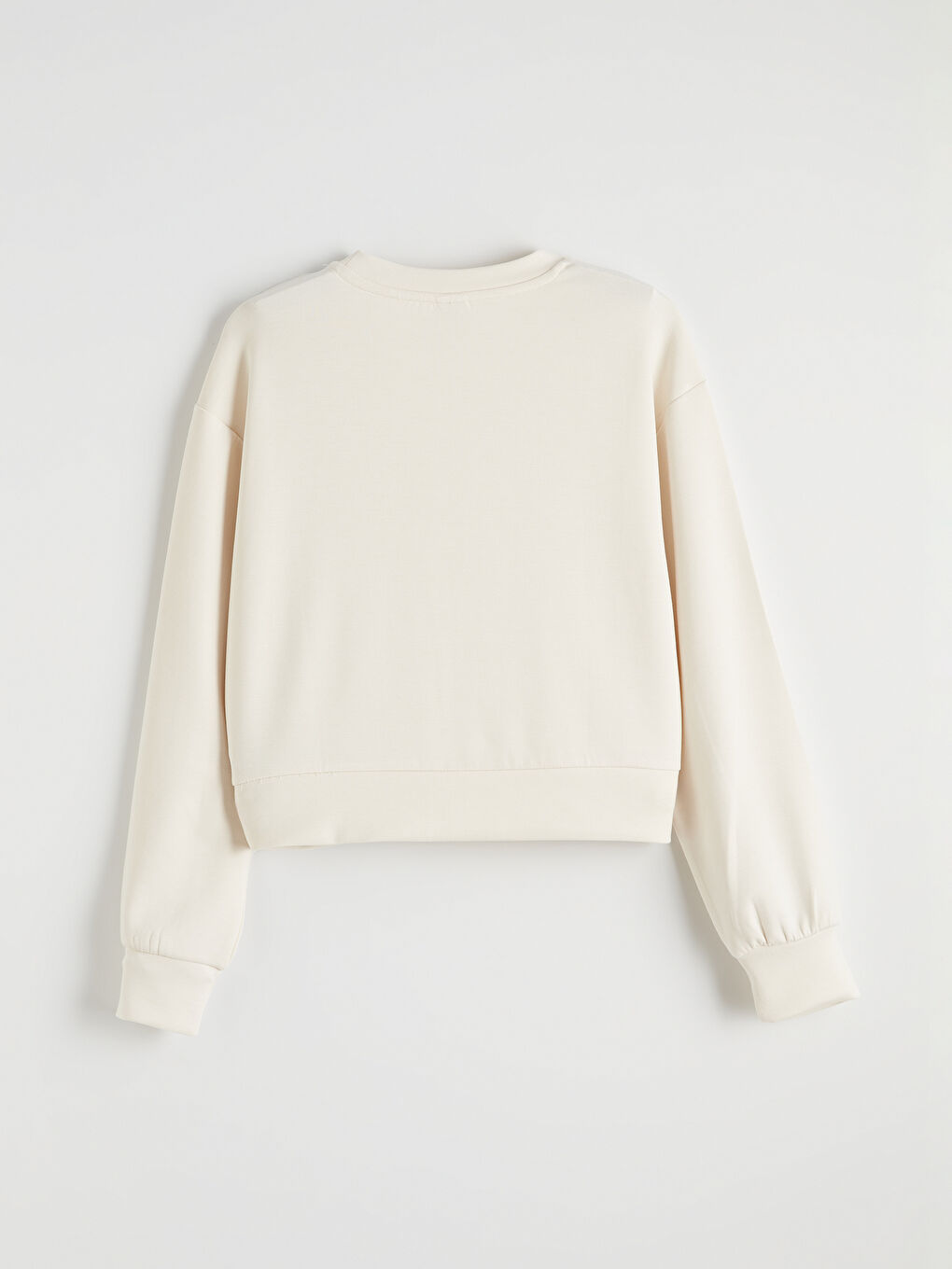 Ekru Baskılı Kız Çocuk Soft Touch Sweatshirt-1
