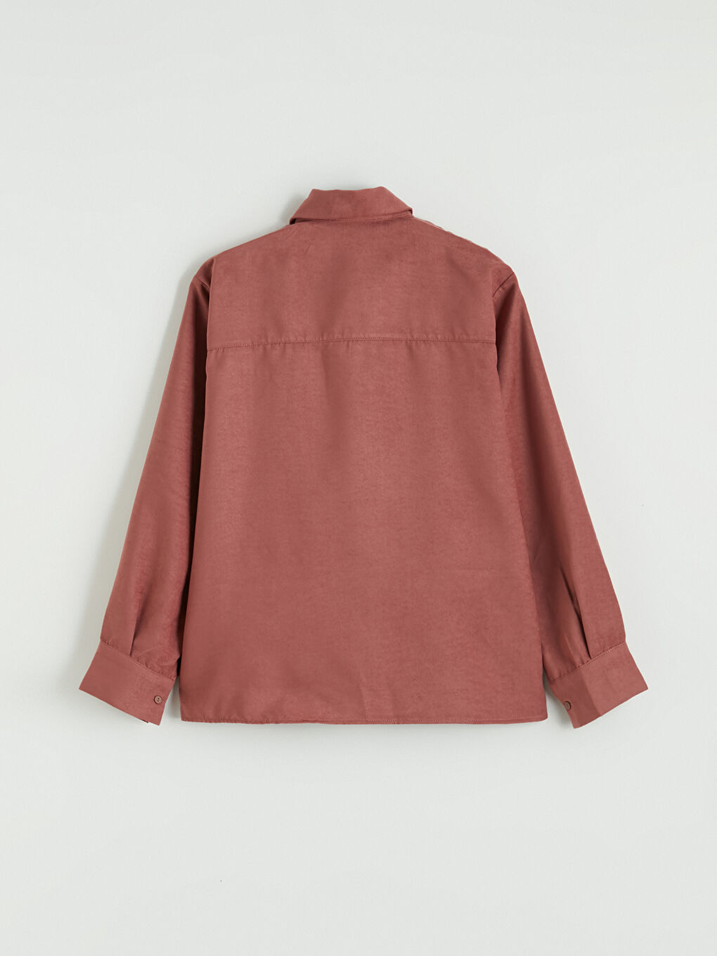 Mürdüm Saten Kadın Gömlek-6