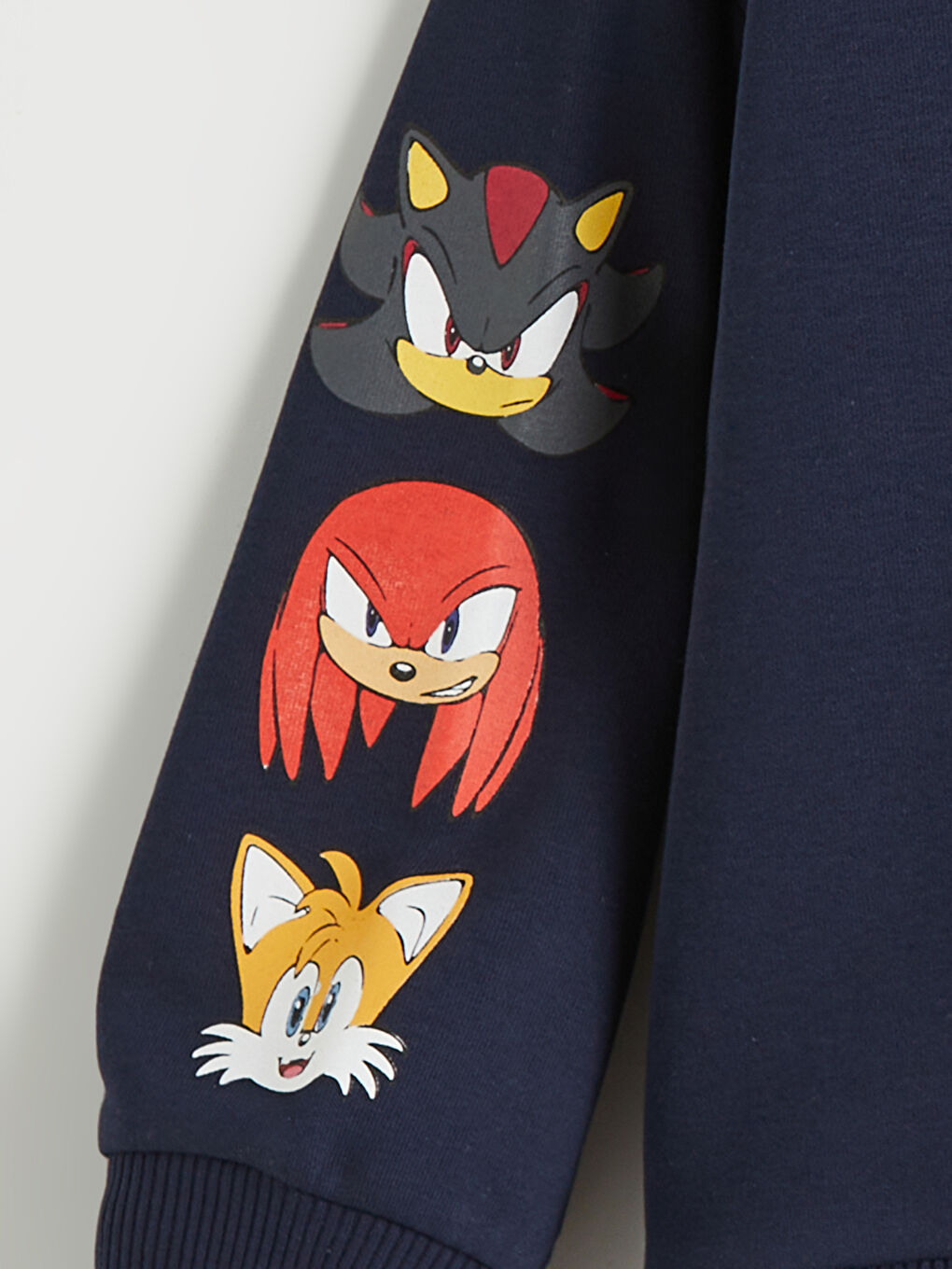 Lacivert Sonic Baskılı Erkek Çocuk Kalın Sweatshirt-2