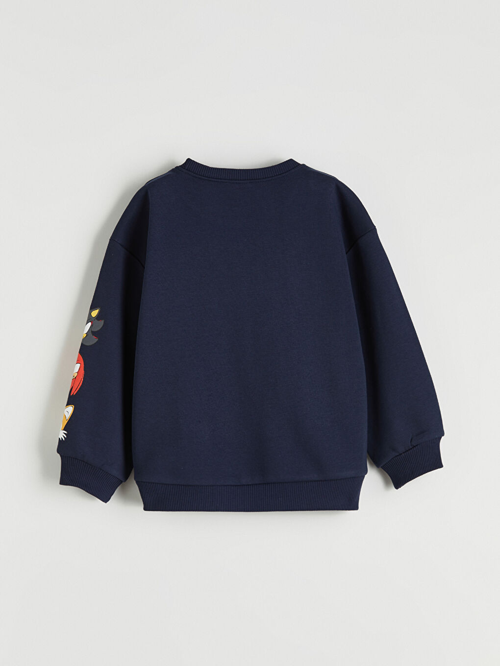 Lacivert Sonic Baskılı Erkek Çocuk Kalın Sweatshirt-4