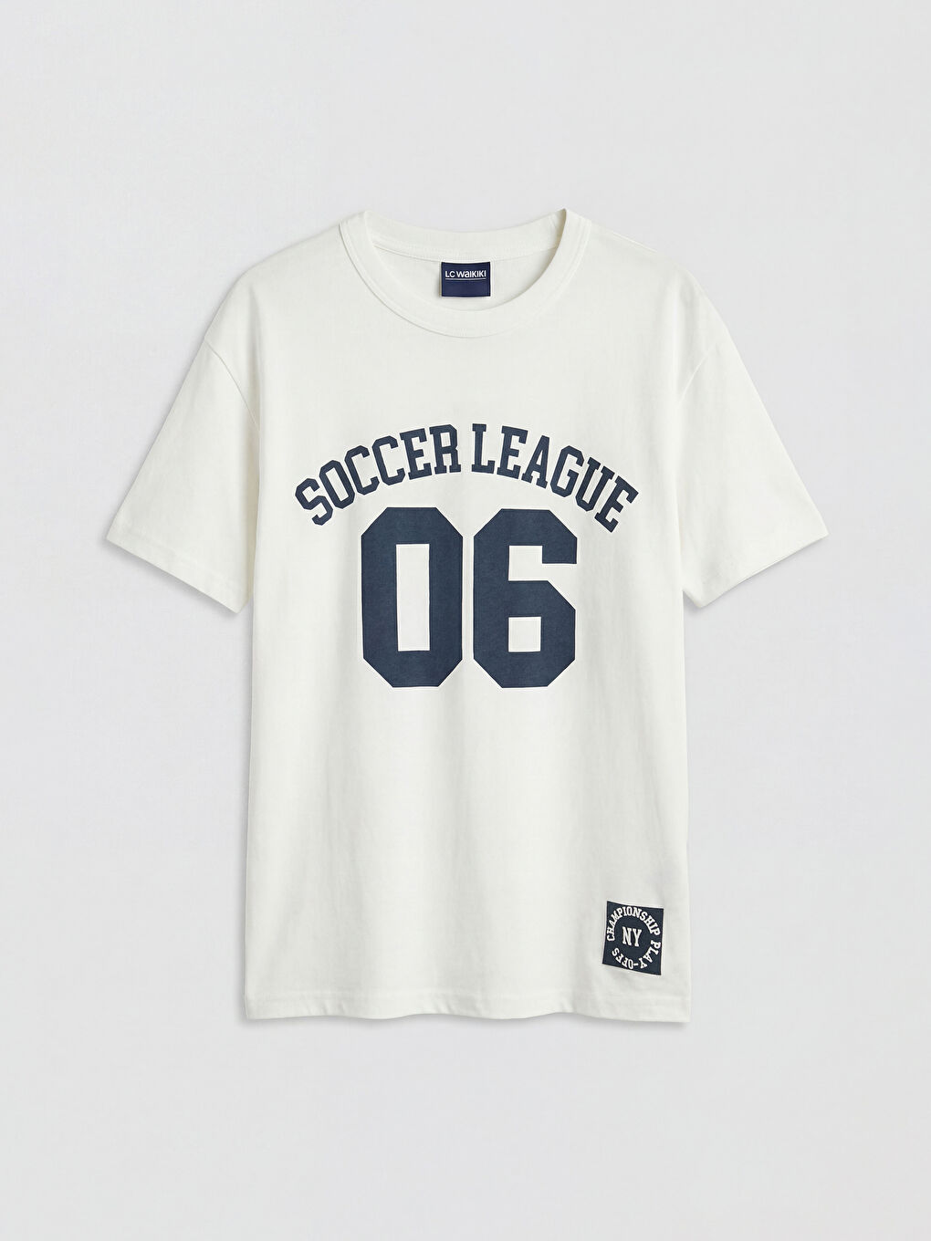 Tricou băieți imprimat cu guler rotund