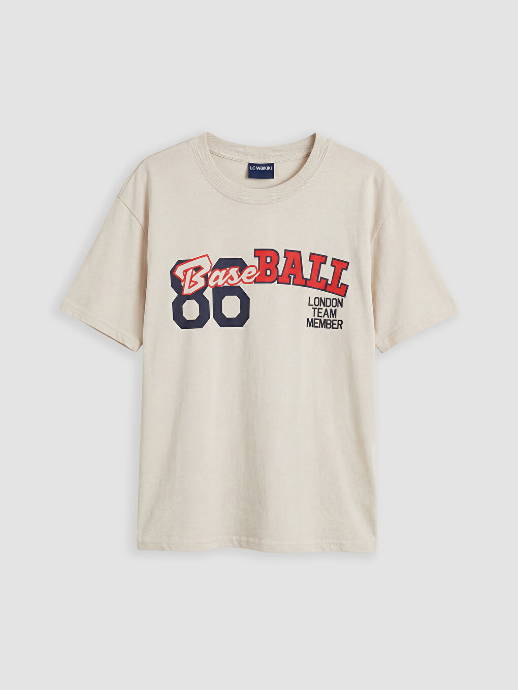 Tricou băieți imprimat cu guler rotund