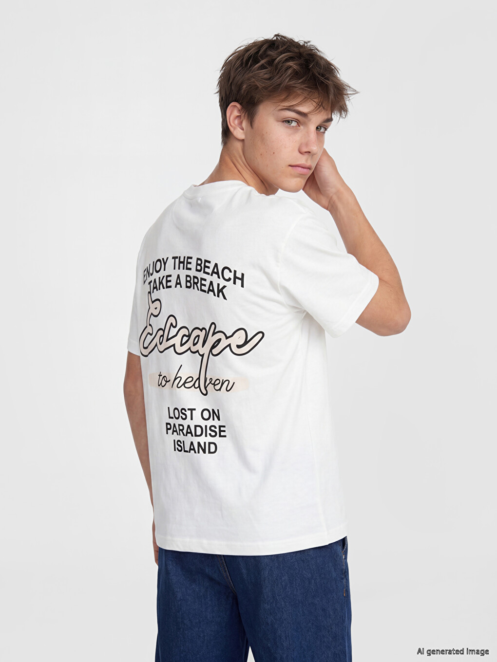 Crew Neck Printed Boys' T-shirt-1