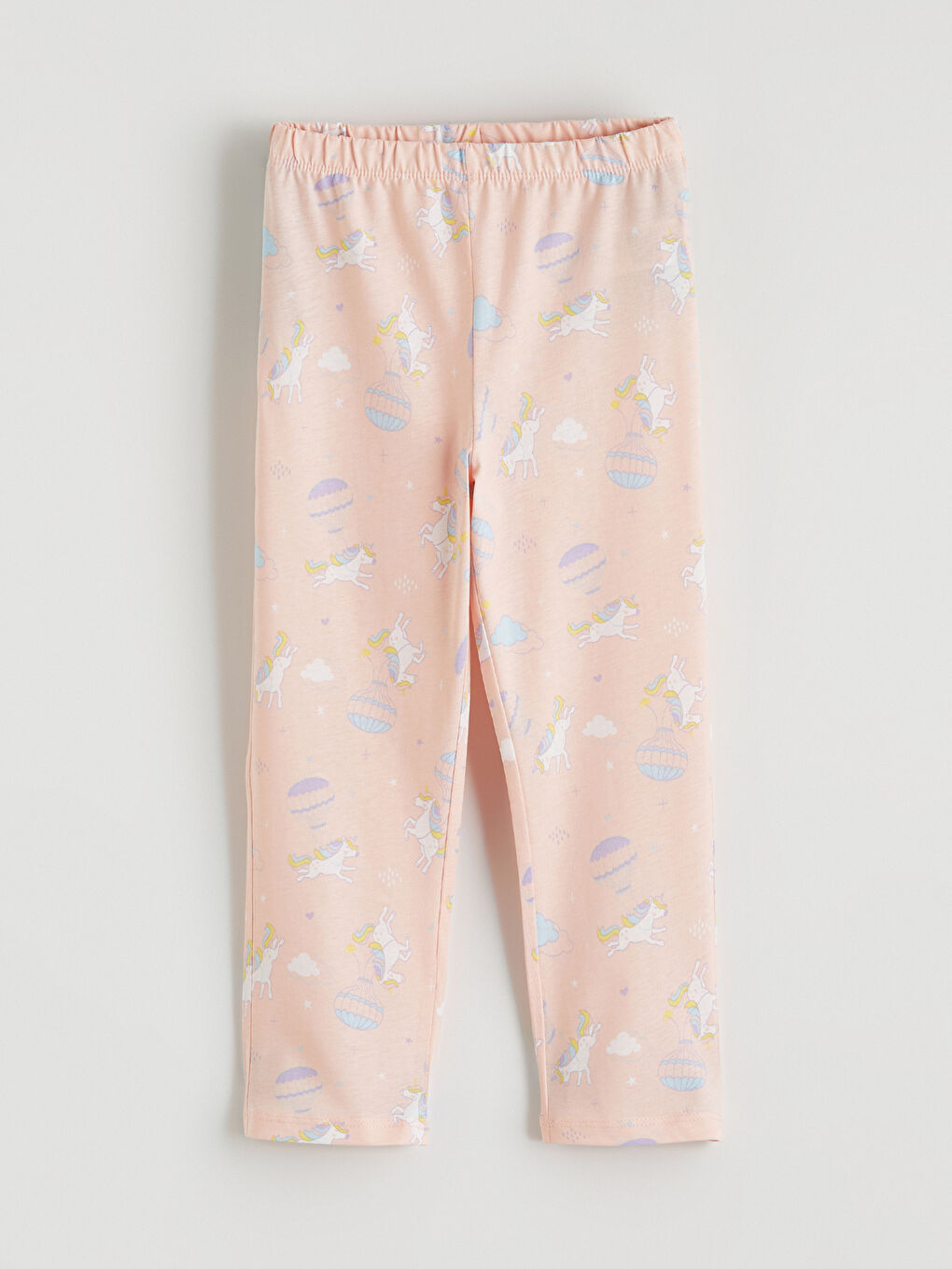 Pembe Gömlek Yaka Baskılı Kız Çocuk Pijama Takımı-4