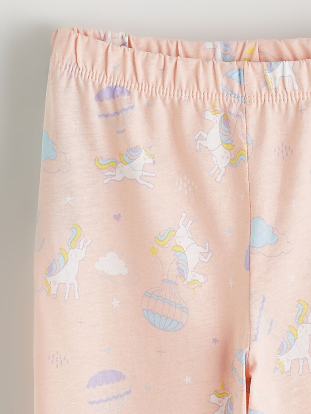 Pembe Gömlek Yaka Baskılı Kız Çocuk Pijama Takımı-5