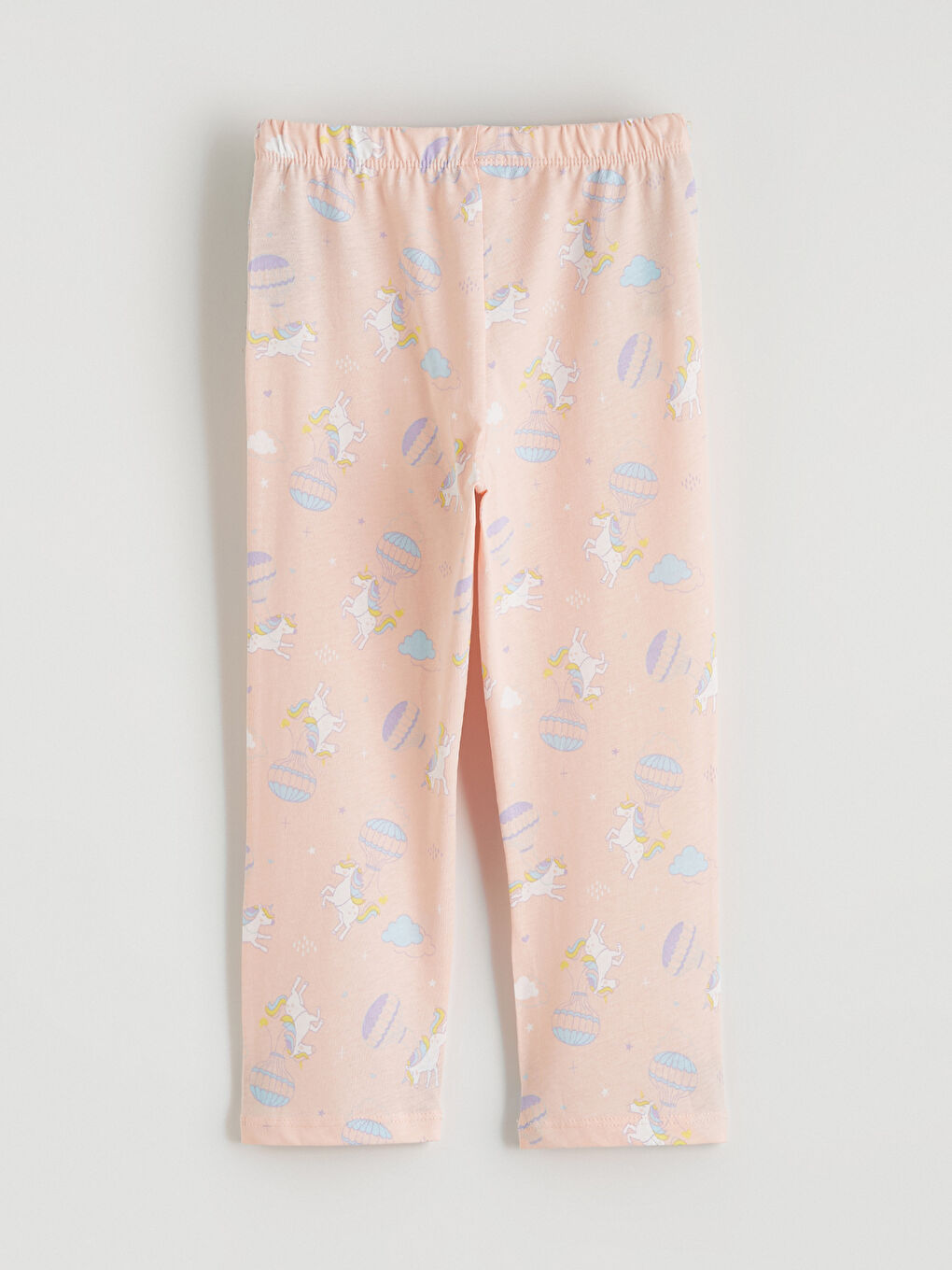 Pembe Gömlek Yaka Baskılı Kız Çocuk Pijama Takımı-6