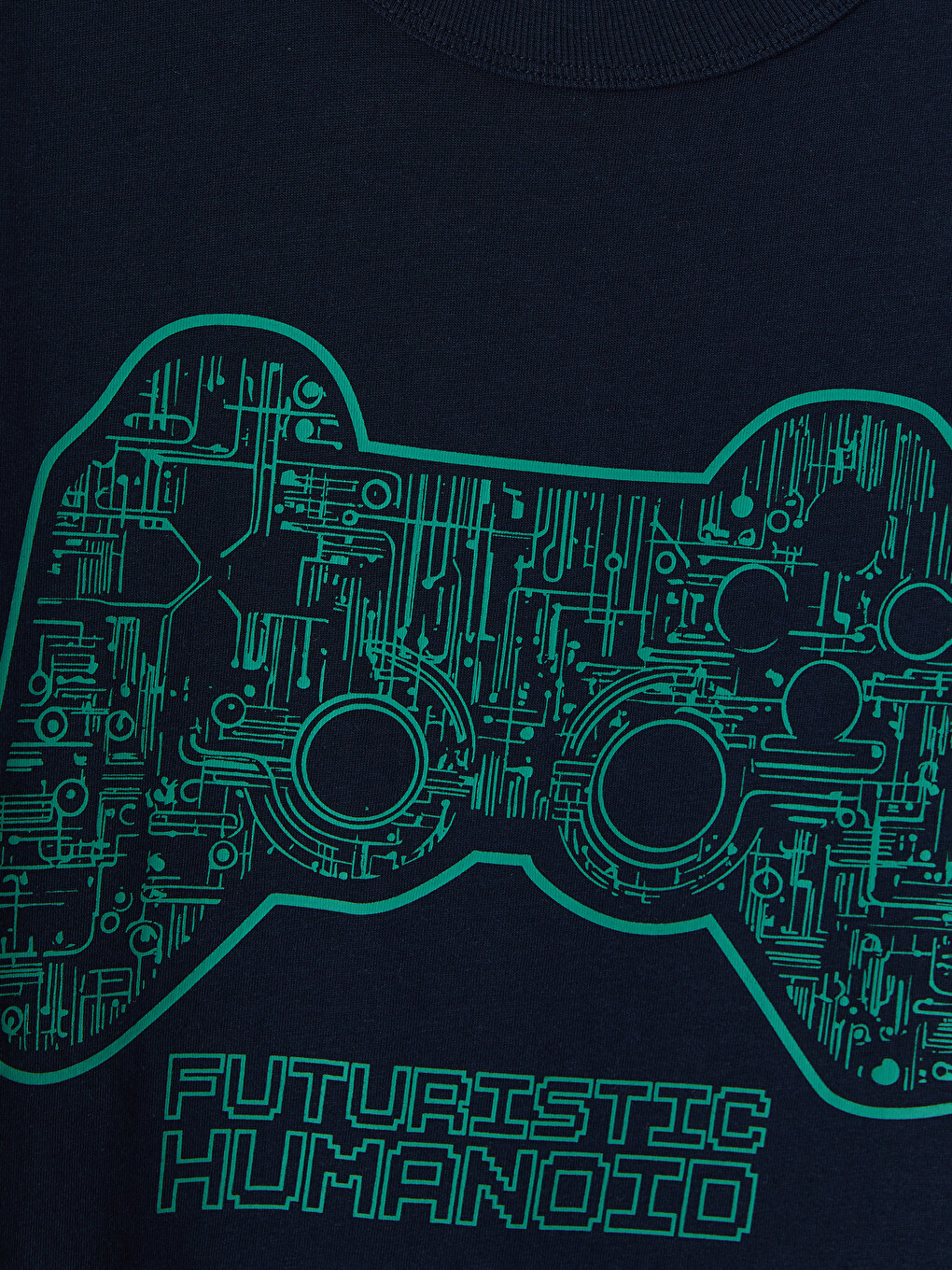 Crew Neck Printed Boys' T-Shirt-1