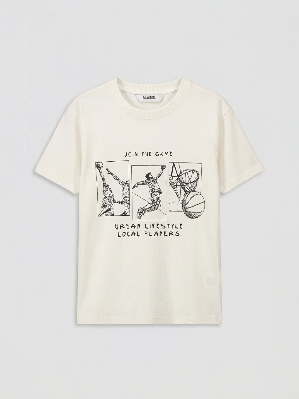 Crew Neck Printed Boys' T-Shirt
