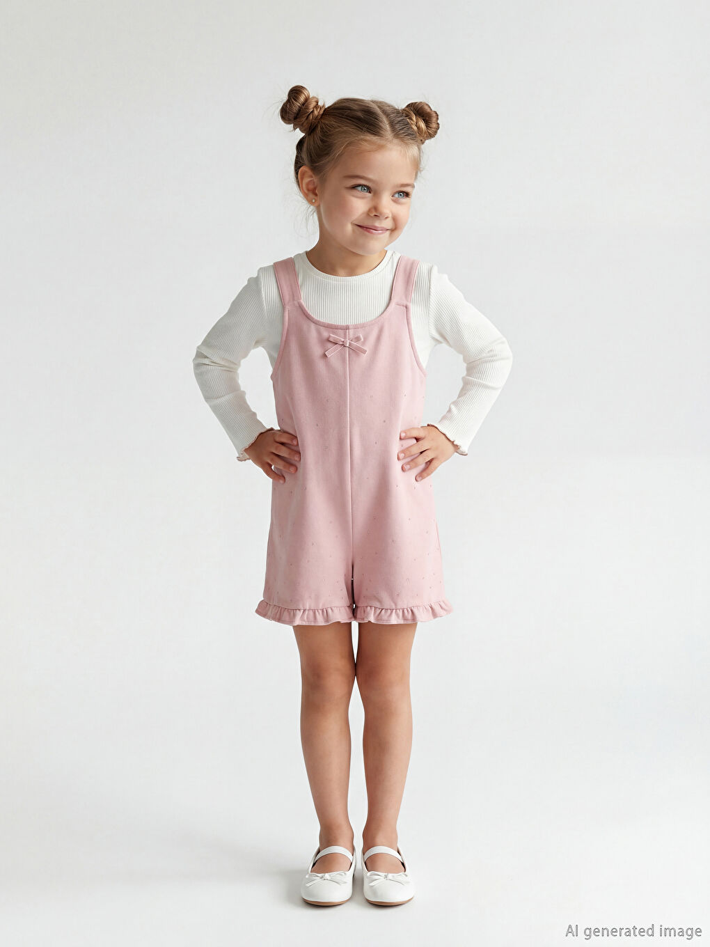 Қыздар қызғылт Комбинезон