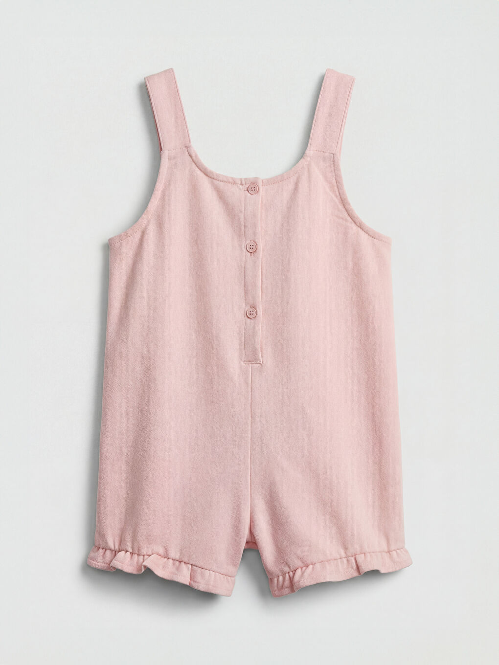 Bow Detailed Stone Embellished Girls' Short Dungarees and T-shirt-5