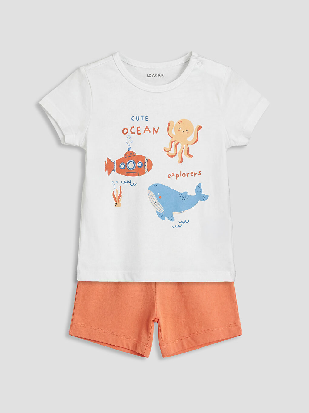 Boy WHITE Shortie Pyjama Set