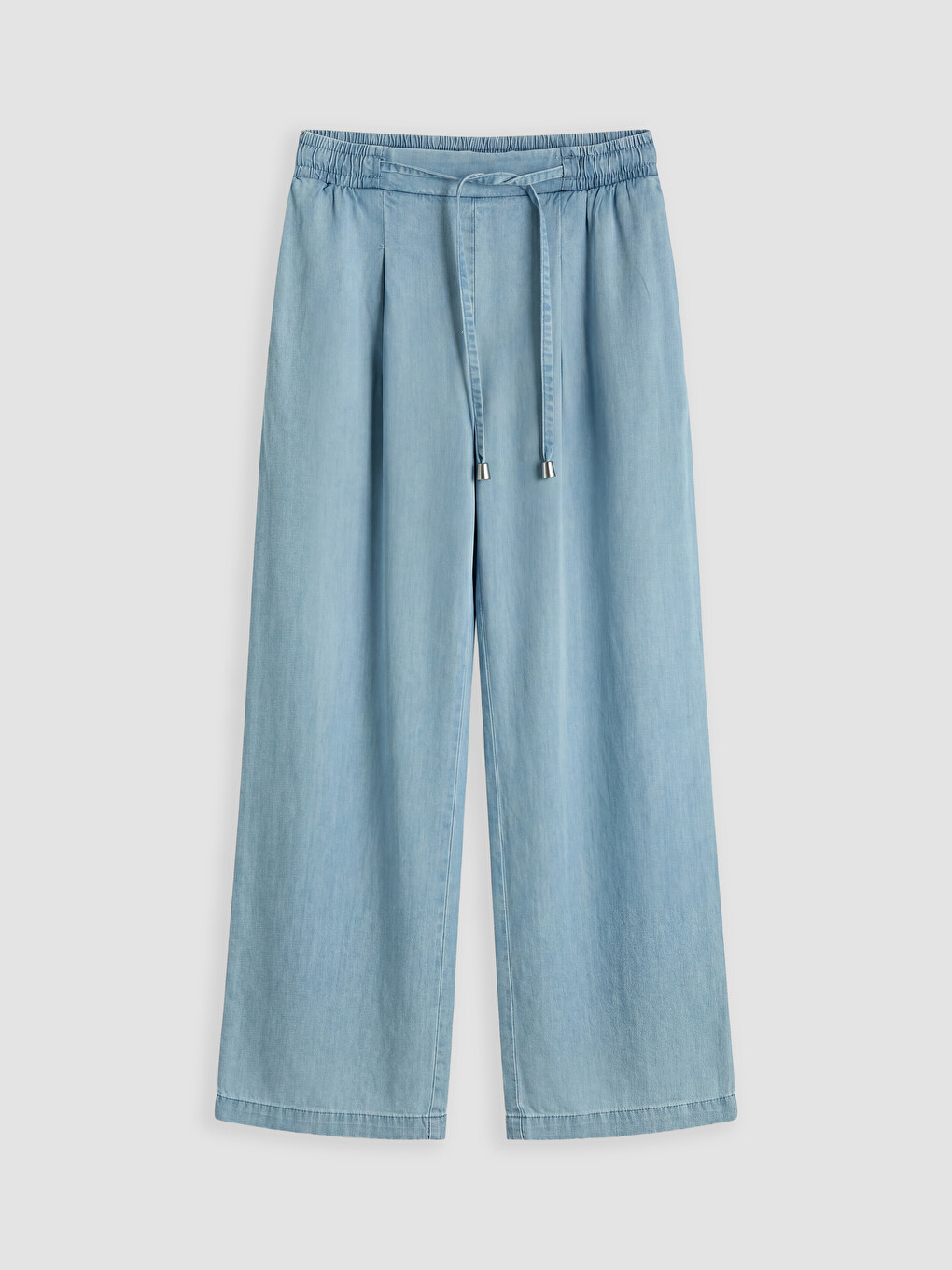 İndigo Yüksek Bel Wideleg Fit Kadın Jean Pantolon-4
