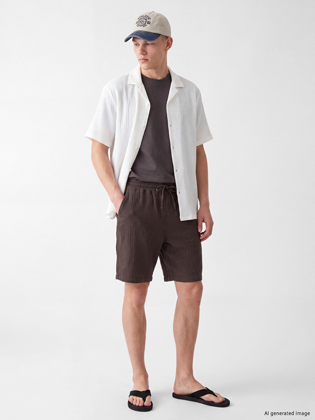 Relax Fit Crinkle Men's Shorts-1