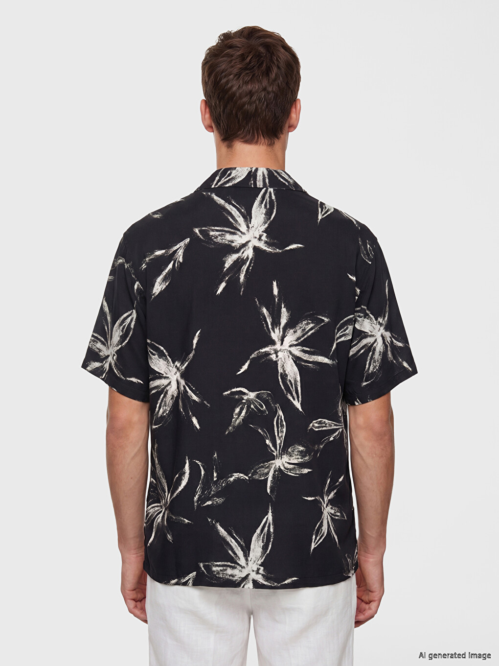 Regular Fit Patterned Viscose Men's Shirt-3