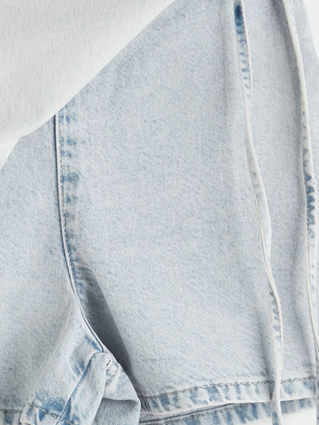 İndigo Standart Fit Jean Şort Etek-2