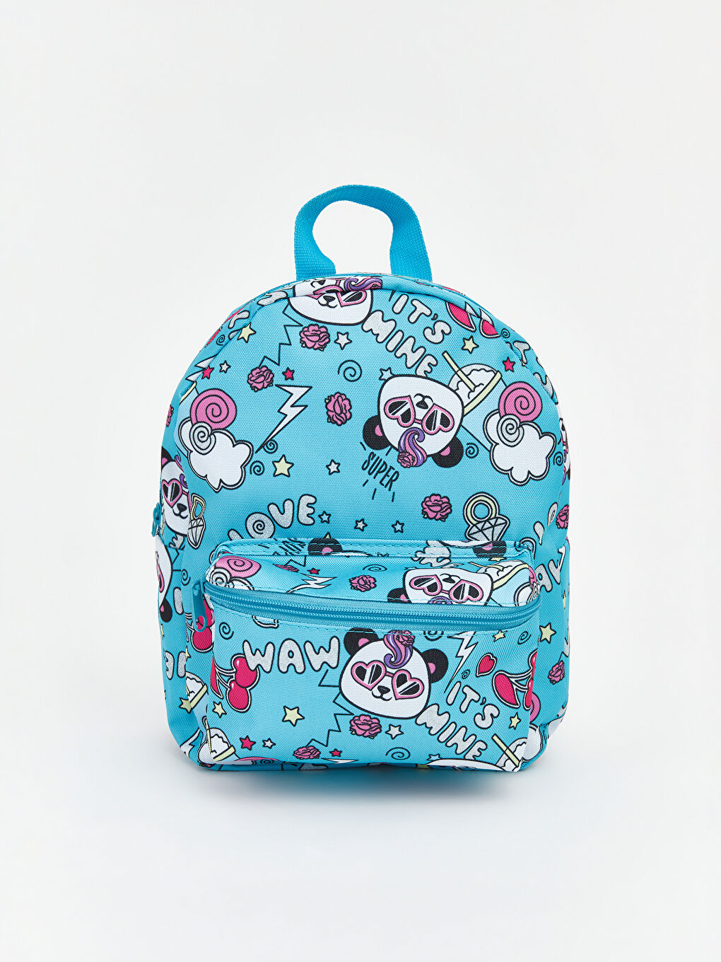 Mavi Baskılı Kız Çocuk Sırt Çantası