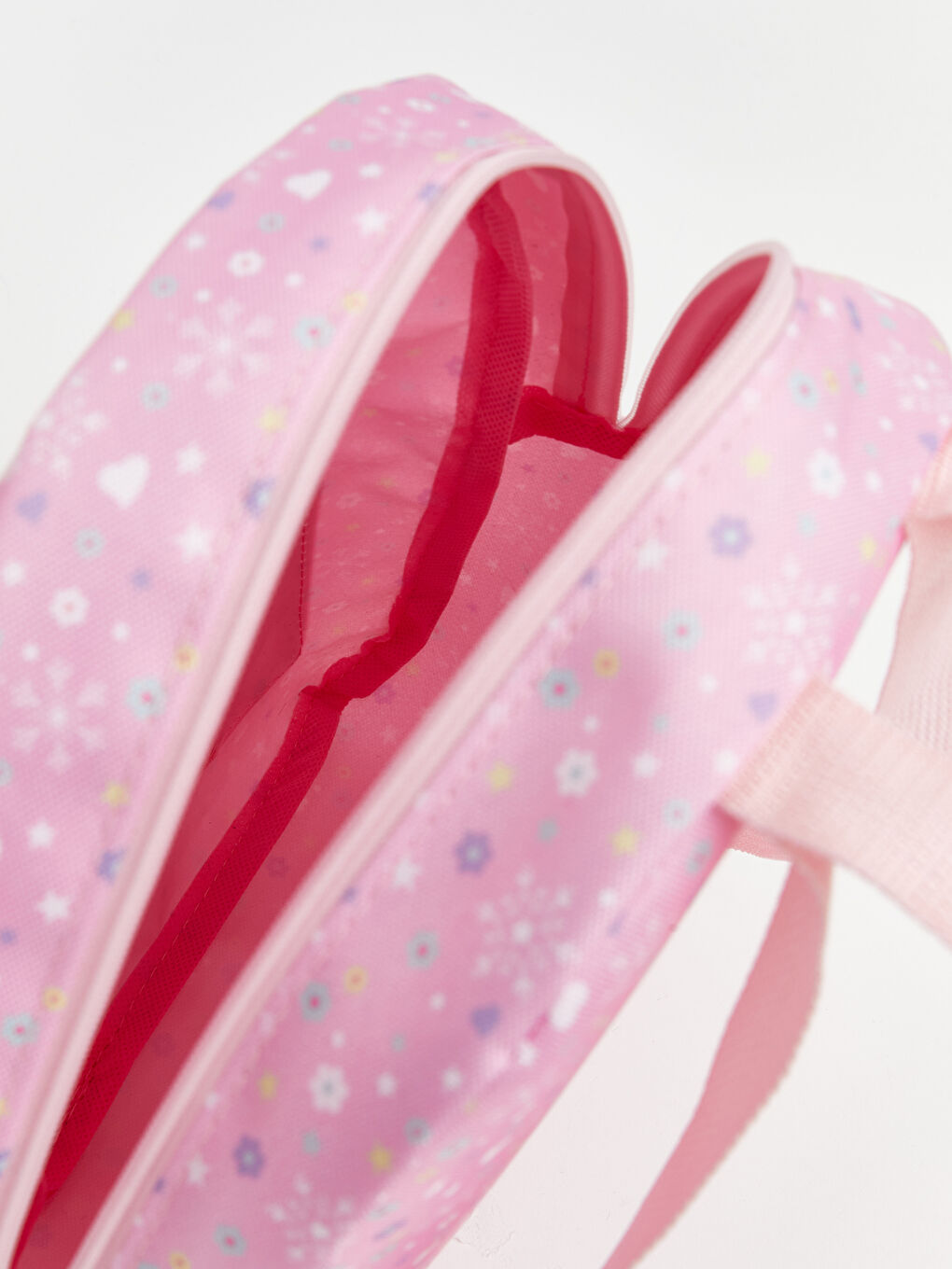 Pembe Ön Cepli Desenli Kız Çocuk Sırt Çantası-3