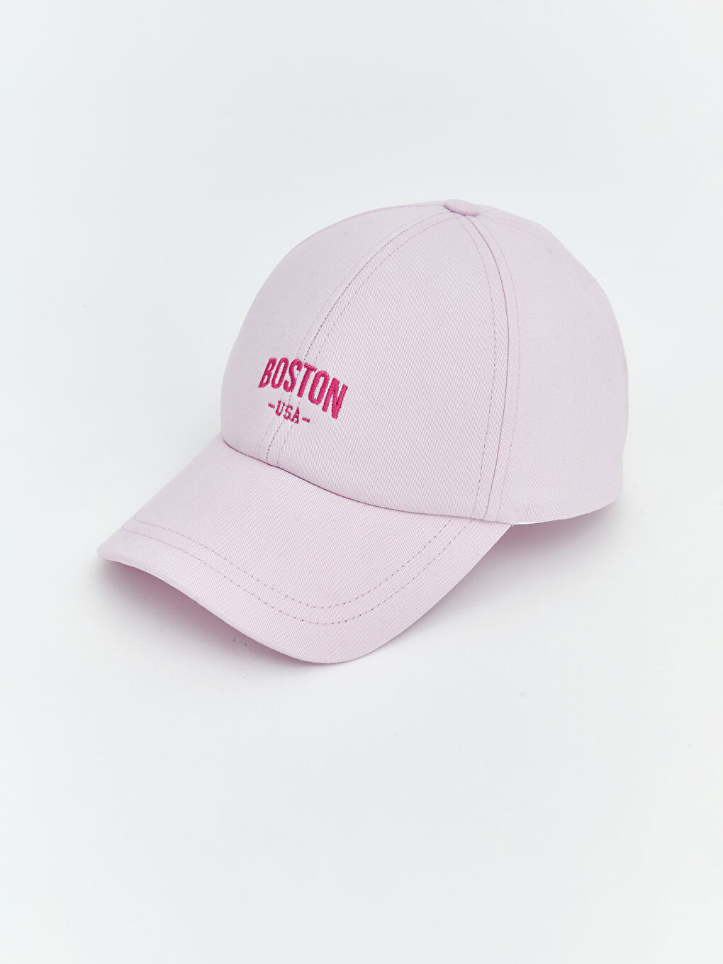 Lila Boston Nakışlı Kadın Kep Şapka -1