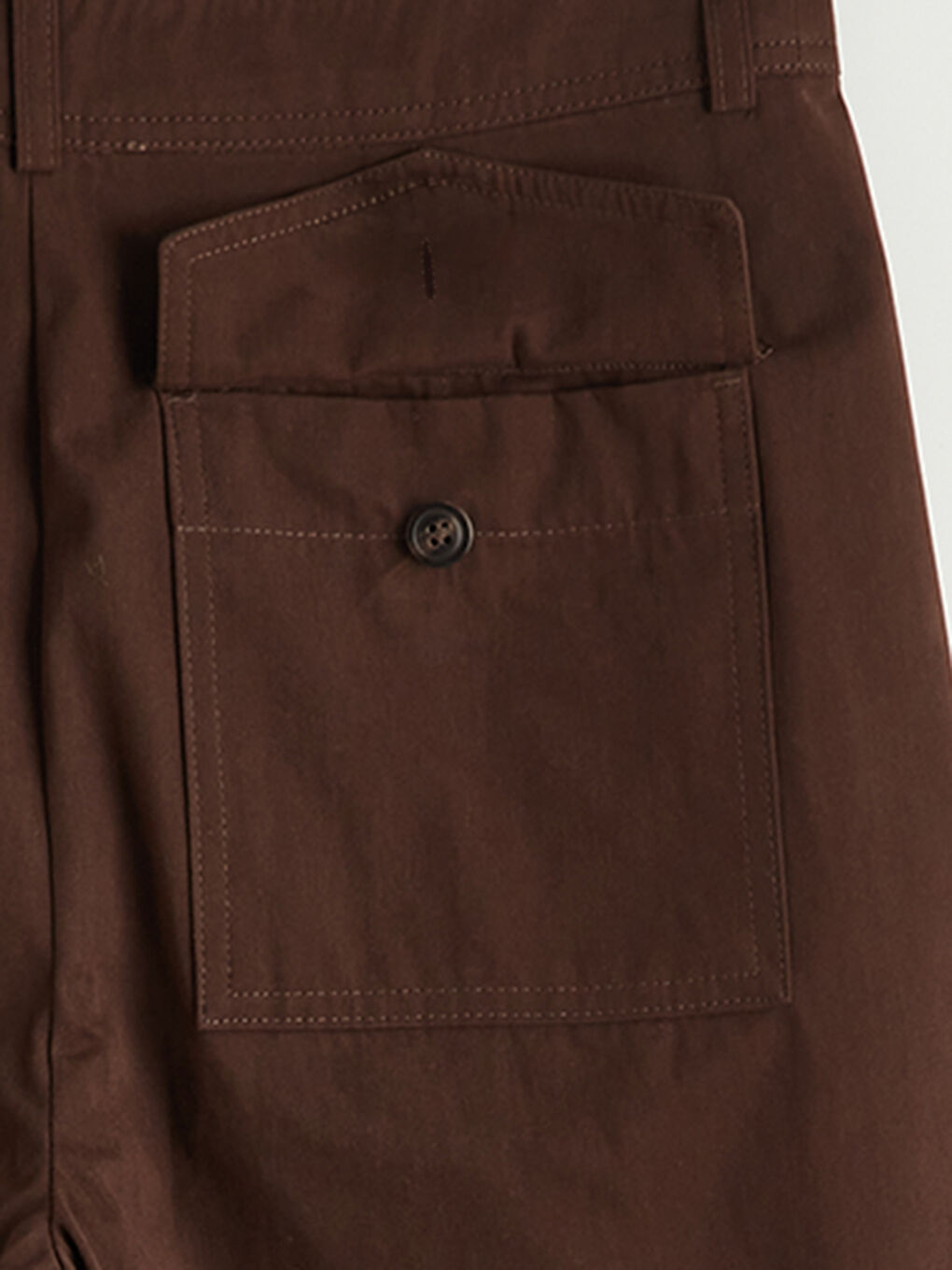 Kahverengi Geniş Paça Kadın Gabardin Pantolon-2