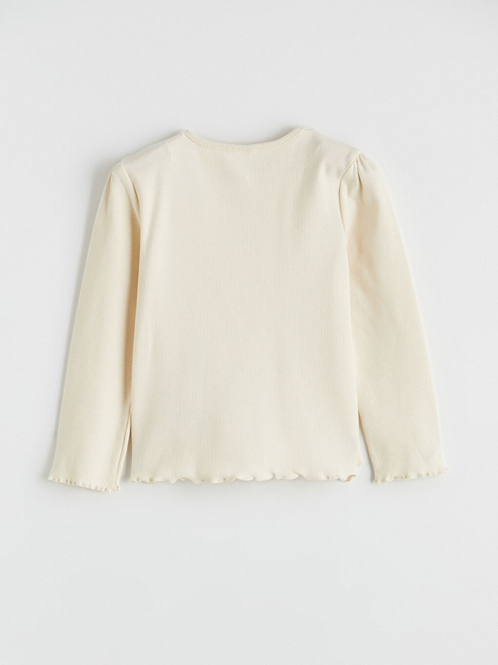 Ekru Kalp Baskılı Kız Çocuk Bluz ve Tayt Pantolon-3