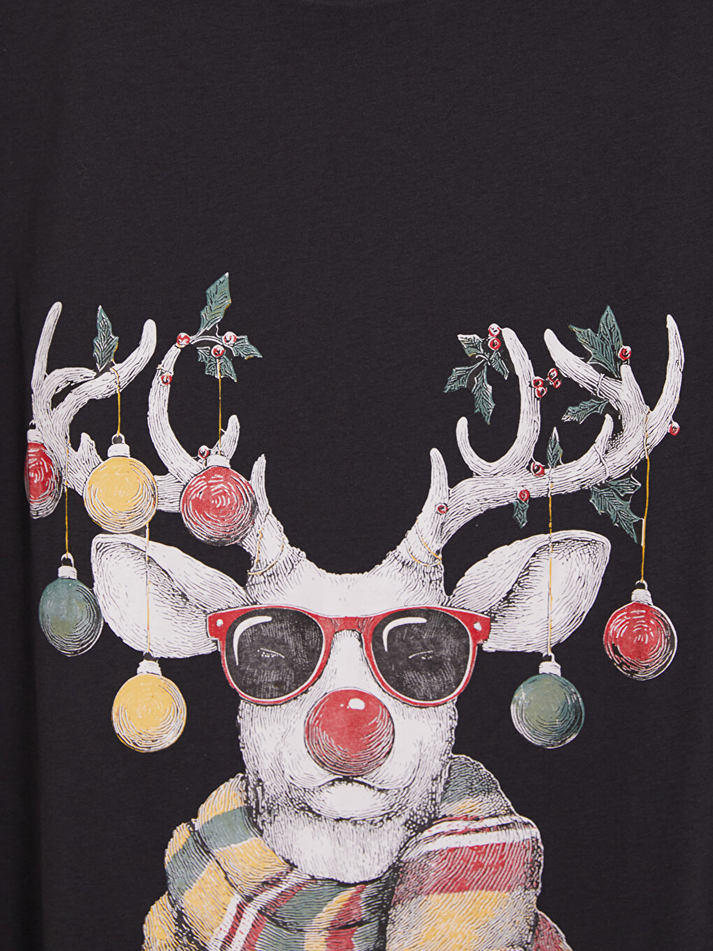 T-shirt Me Jakë Të Rrumbullakët Me Temë Viti I Ri Për Burra-5
