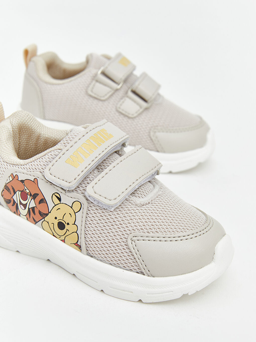 Bej Winnie the Pooh Baskılı Erkek Bebek Spor Ayakkabı-1