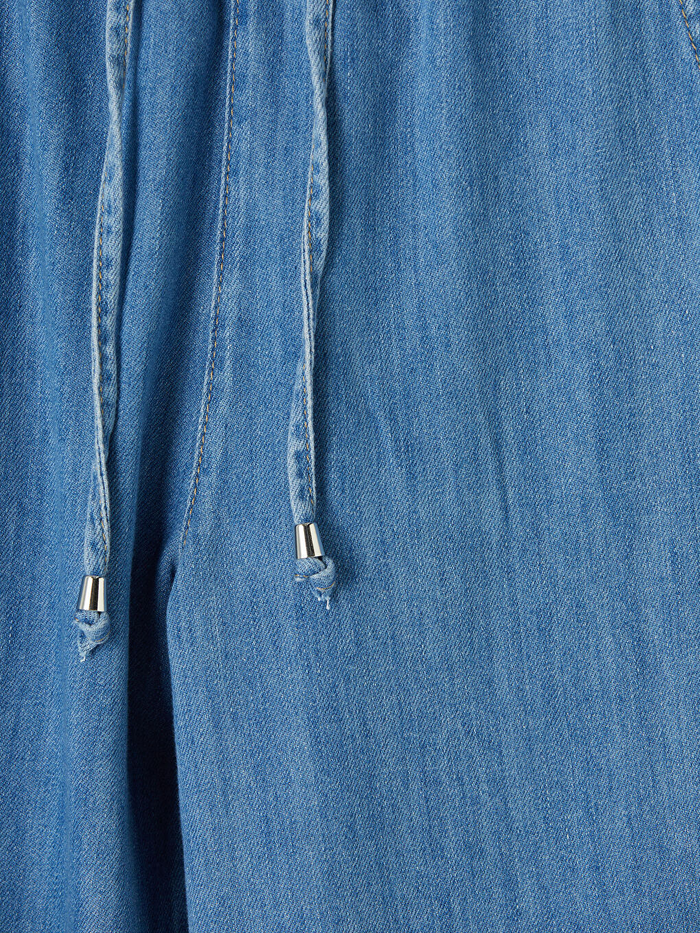 İndigo Beli Lastikli Balloon Fit Kadın Jean Pantolon-2