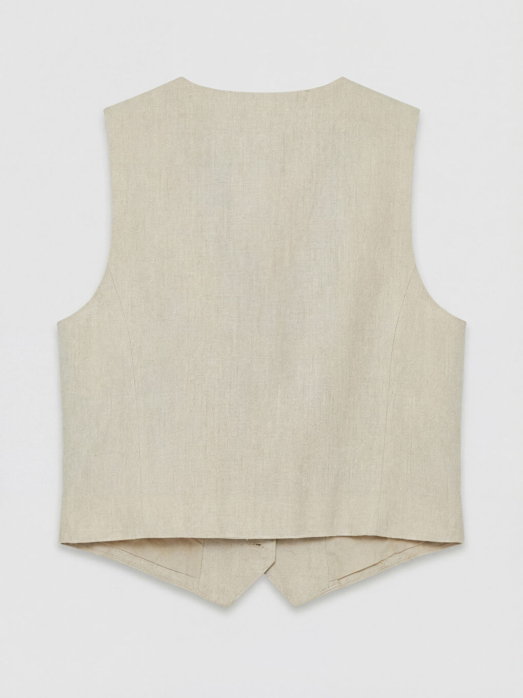 Linen Blend Women's Classic Waistcoat-5