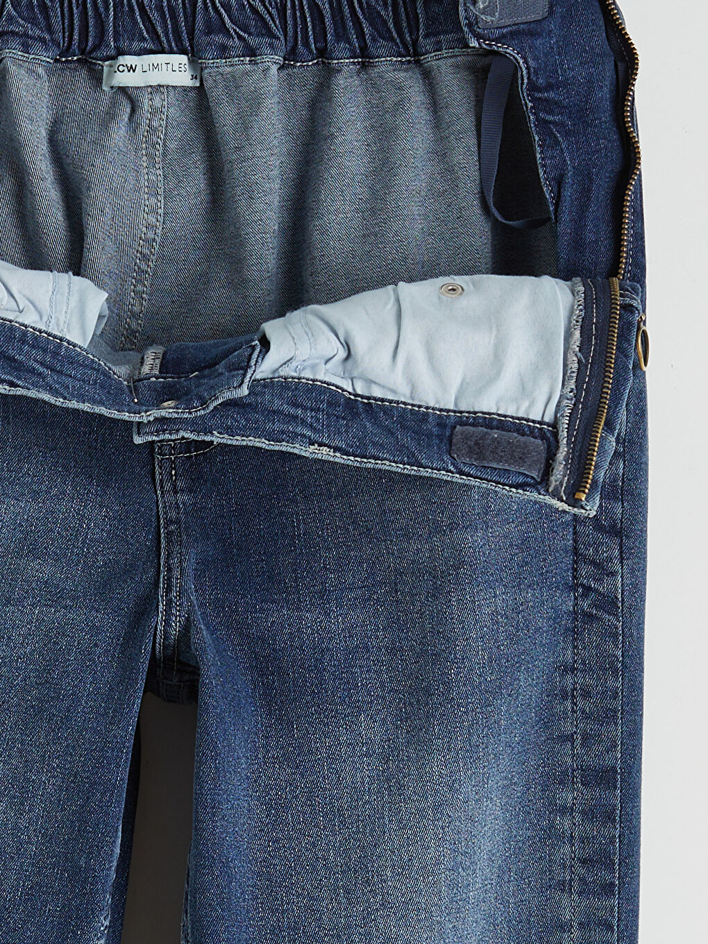 İndigo Kolay Giyilebilir Yandan Fermuar Kapamalı Erkek Jean Pantolon-3