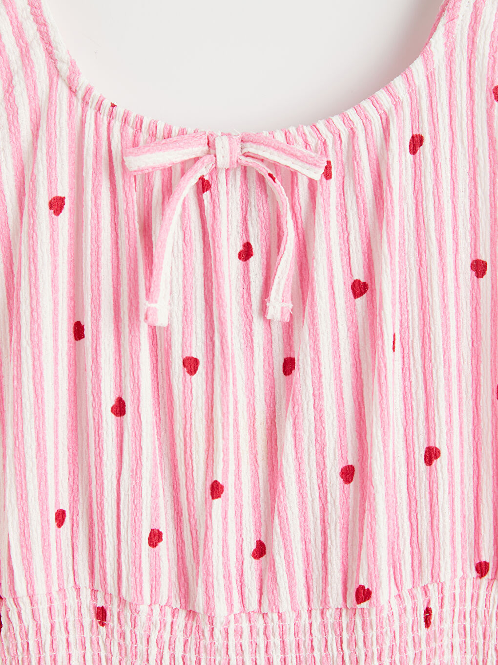 Pembe Kare Yaka Fiyonklu Kız Çocuk Elbise-2