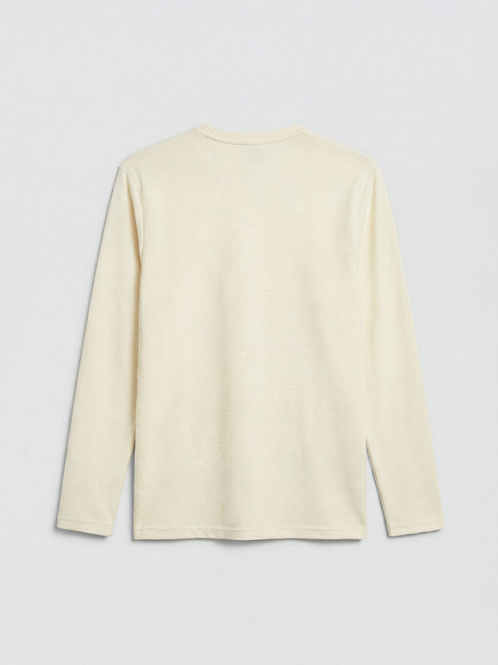 Crew Neck Long Sleeve Patterned Men's Pyjamas Top-1