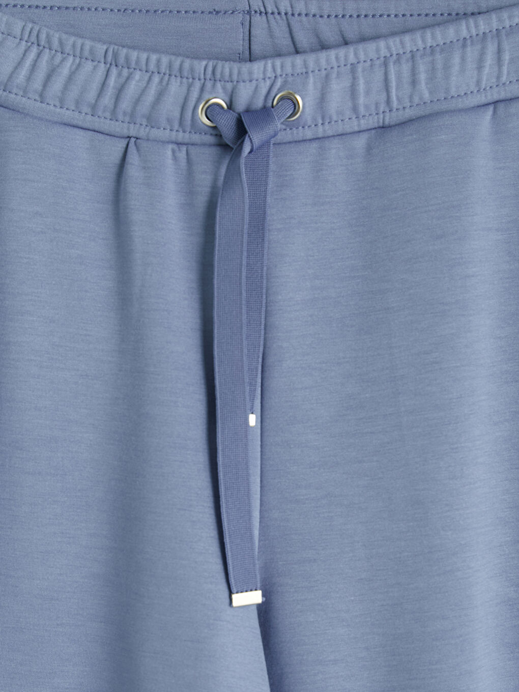 Mavi Beli Lastikli Soft Touch Kadın Şort-2