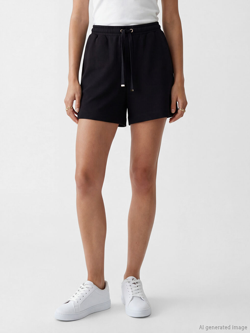 Elastic Waist Soft Touch Women's Shorts-1