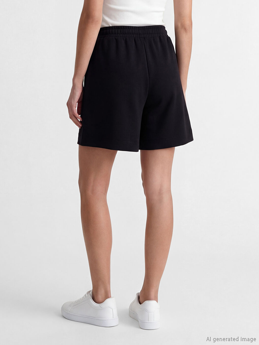 Elastic Waist Soft Touch Women's Shorts-2