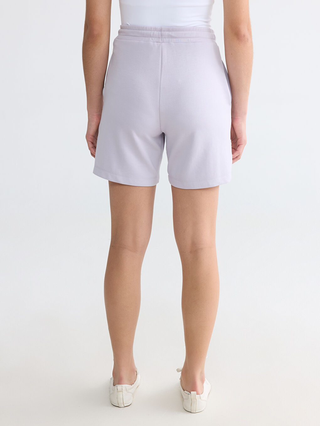 Elastic Waist Soft Touch Women's Shorts-3