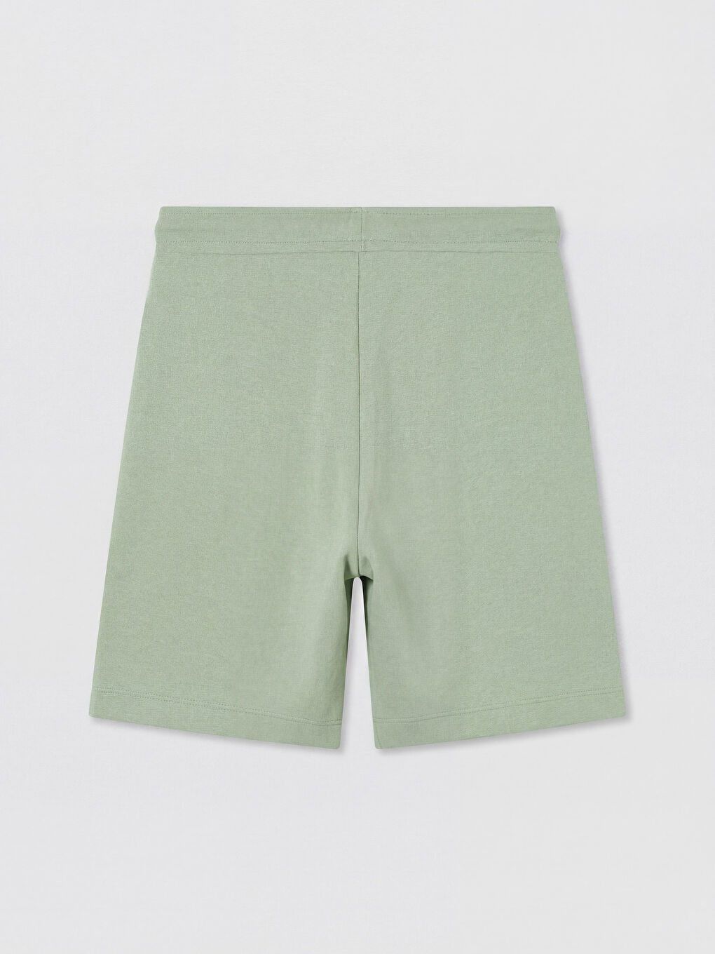 Yeşil Beli Lastikli Soft Touch Kadın Şort-1