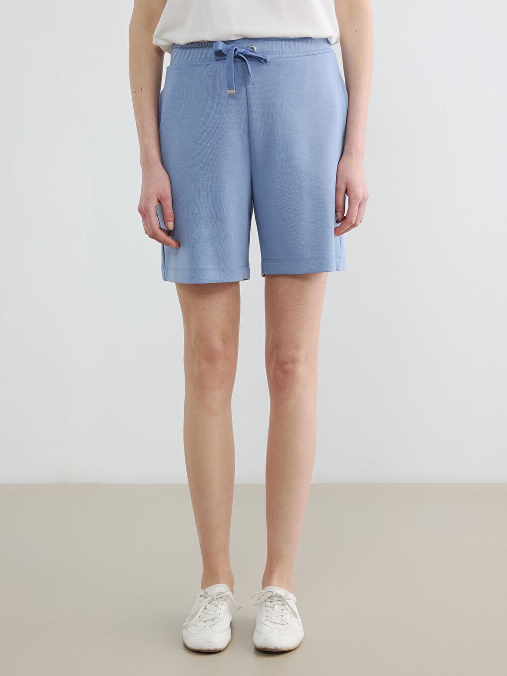 Elastic Waist Soft Touch Women's Shorts-1