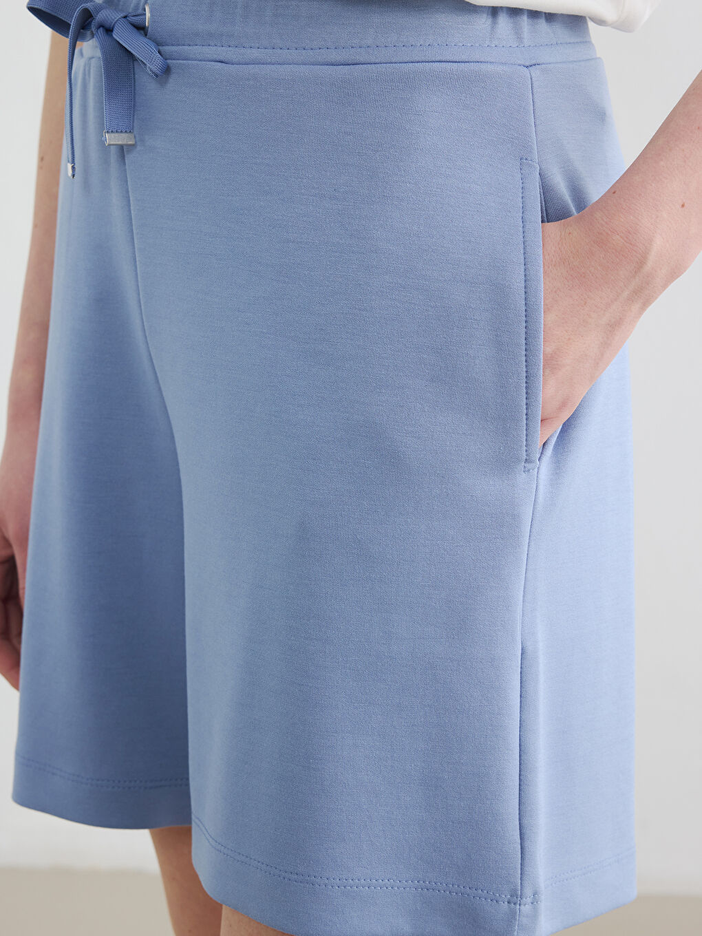 Elastic Waist Soft Touch Women's Shorts-2