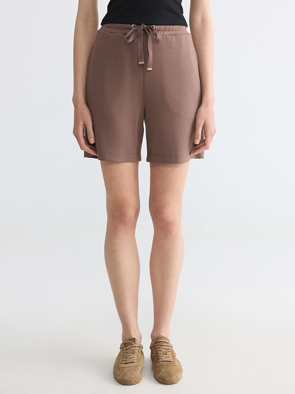 Elastic Waist Soft Touch Women's Shorts-1