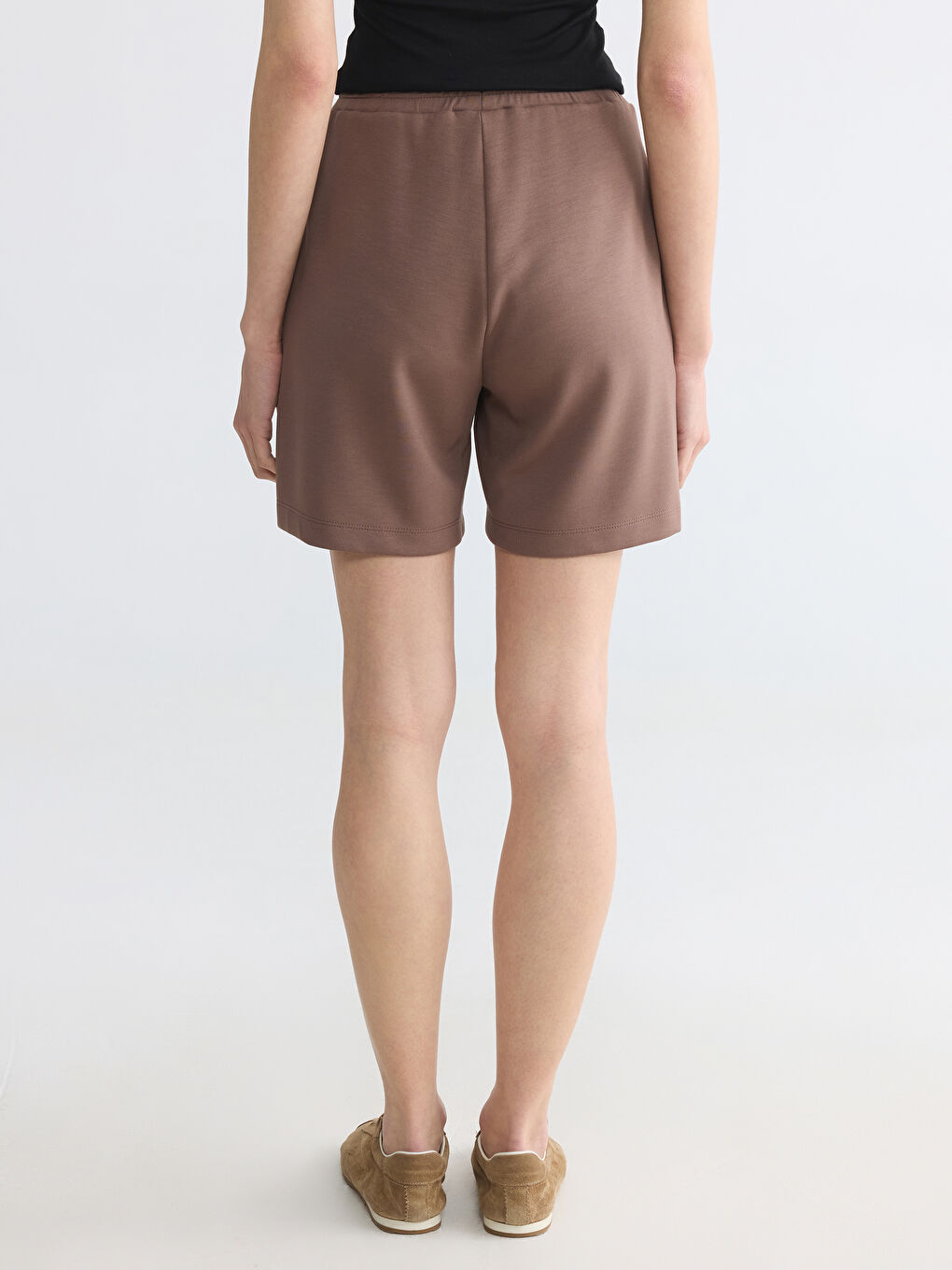 Elastic Waist Soft Touch Women's Shorts-3