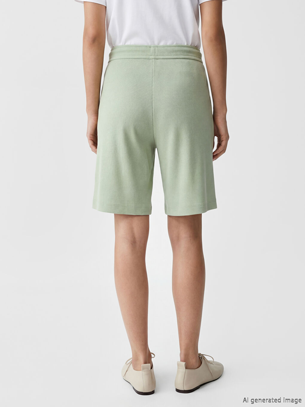 Elastic Waist Soft Touch Women's Shorts-3