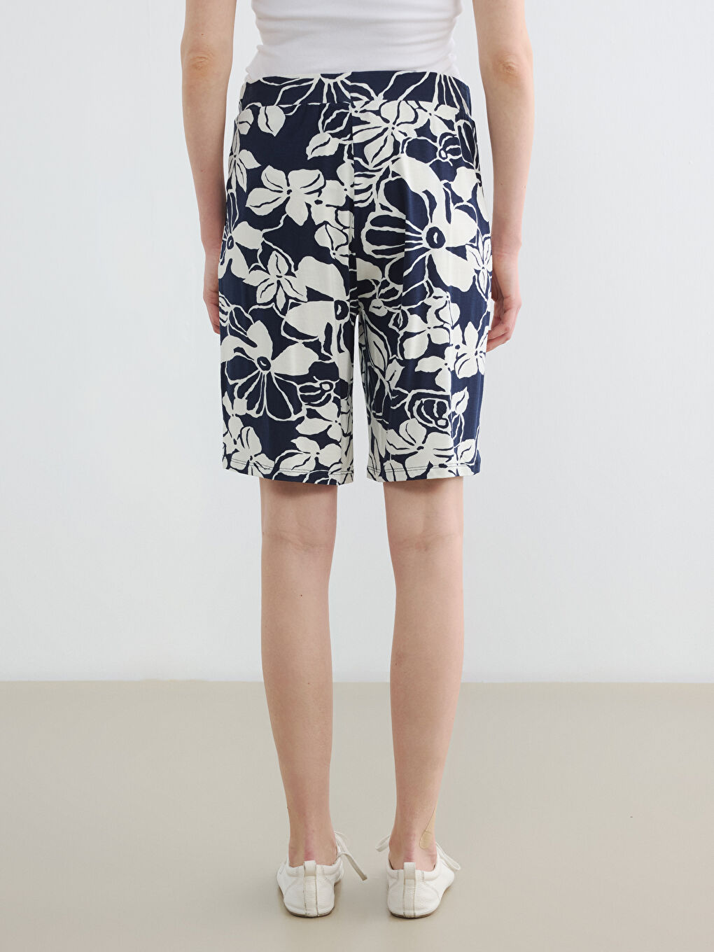 High Waist Floral Women's Shorts-3