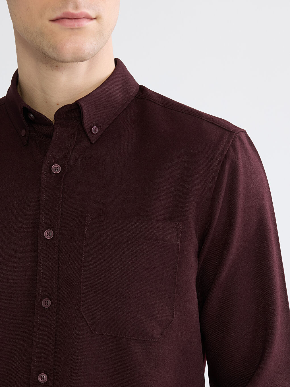 Men's Regular Fit Gabardine Shirt-2